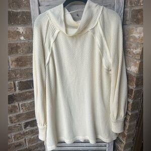 Free people small she's a keeper mock neck knit sweater frenchnilla oversized